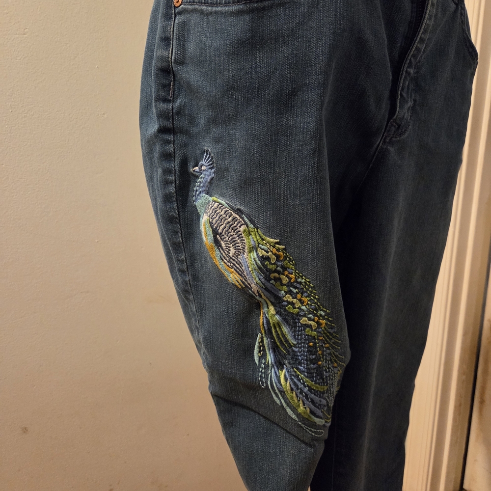 Martha Stewart Dark Blue Boyfriend Jeans - Picture 2 of 7